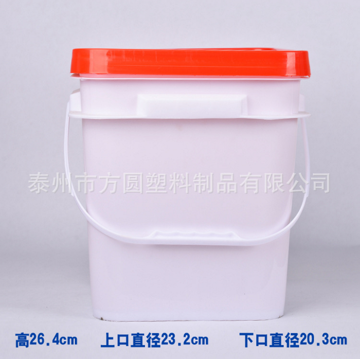 10L塑料方桶白色，10L涂料方桶，10公斤化肥方桶防水桶